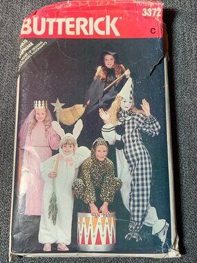 Butterick 3372 Misses Halloween Costume Sewing Pattern Size 8-10 Uncut 1980s